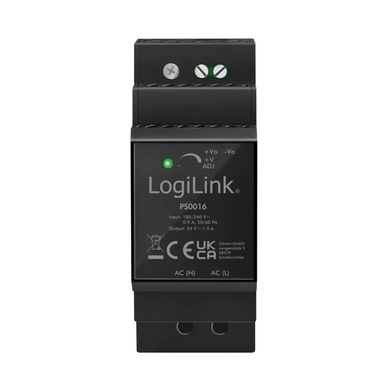 LogiLink PS0016 Fuente de alimentación para carril DIN, 36 W 24 V
