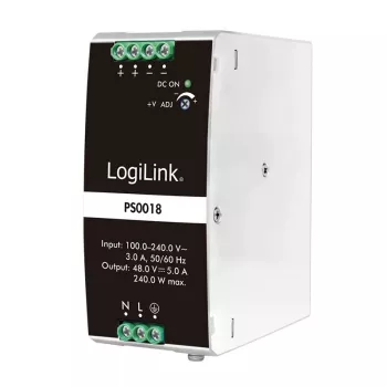 LogiLink fuente de alimentación profesional para carril DIN 240 W 48 V