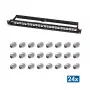LogiLink panel de parcheo modular Keystone 24 puertos Cat.6A, 19
