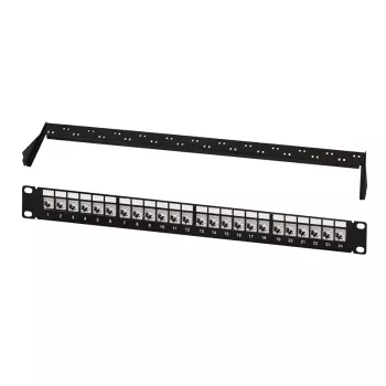 LogiLink panel de parcheo modular Keystone 24 puertos Cat.6A, 19