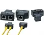 LogiLink duplicador de conexión RJ45, adaptador en T paralelo 1:1, 1x conector hembra RJ45 a 2x conector hembra RJ45, negro (MP0138)