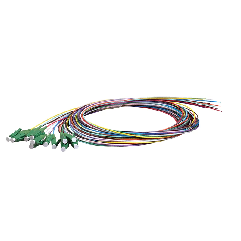LogiLink set de pigtails de fibra 12 x LC/APC OS2 (G657.A1), 2m, colores, conector verde