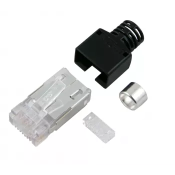 EFB Elektronik Stewart SS37 conector macho RJ45, montaje en campo, apantallado, sin herramientas, Cat.6A/7/7A/8, zamak, contactos dorados