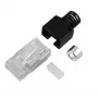 EFB Elektronik Stewart SS37 conector macho RJ45, montaje en campo, apantallado, sin herramientas, Cat.6A/7/7A/8, zamak, contactos dorados