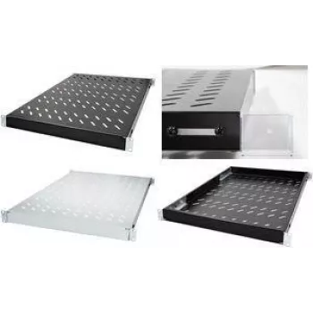LogiLink estante de rack ajustable 19 pulgadas 1U 350mm de profundidad gris claro SF0600G