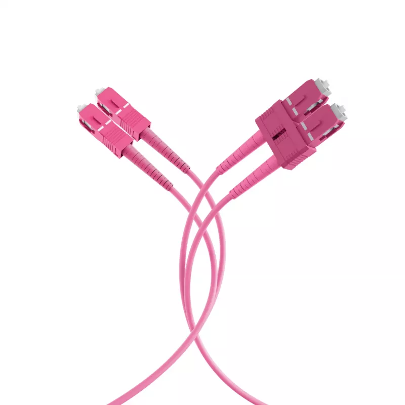 EFB Elektronik O0318.1-1.2 cable de red de fibra óptica SC dúplex OM4 multimodo, 1m, violeta, LSZH