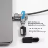 LogiLink NBS015 candado universal con llave para portátiles, ultrabooks, MacBook Pro y tablets – cable de acero galvanizado, 2 m, negro/plata