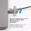LogiLink NBS015 candado universal con llave para portátiles, ultrabooks, MacBook Pro y tablets – cable de acero galvanizado, 2 m, negro/plata