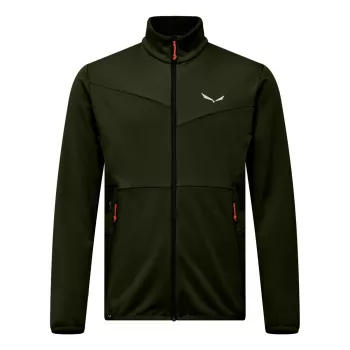 Salewa Puez Cammino sudadera polar con cremallera completa para hombre verde oscuro