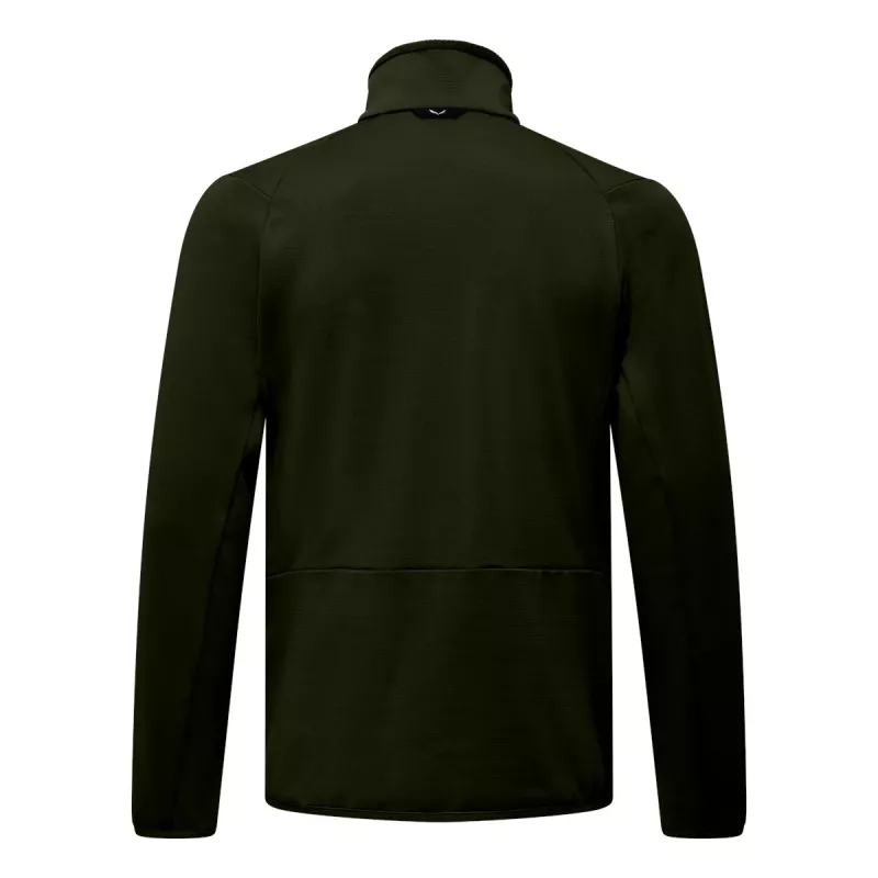 Salewa Puez Cammino sudadera polar con cremallera completa para hombre verde oscuro