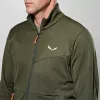 Salewa Puez Cammino sudadera polar con cremallera completa para hombre verde oscuro