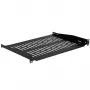 EFB Elektronik estante fijo para rack de 19 inch 1U, 350 mm de profundidad, carga de 10 kg, negro RAL 9005