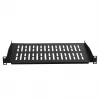 EFB Elektronik estante fijo para rack de 19 inch 1U, 350 mm de profundidad, carga de 10 kg, negro RAL 9005