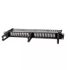 LOGILINK Patchpanel modular 16 puertos Cat.6A Keystone, 19/1U, con 3 anillos para cables, negro