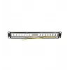 LOGILINK Patchpanel modular 16 puertos Cat.6A Keystone, 19/1U, con 3 anillos para cables, negro