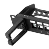 LOGILINK Patchpanel modular 16 puertos Cat.6A Keystone, 19/1U, con 3 anillos para cables, negro