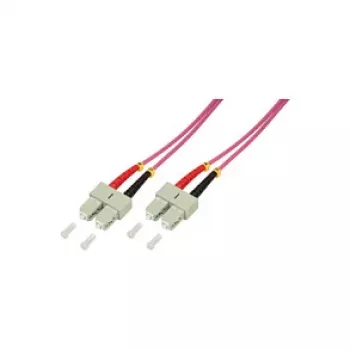 LogiLink cable de red de fibra óptica multimodo OM4 SC/SC dúplex, 3,0 m, LSZH violeta