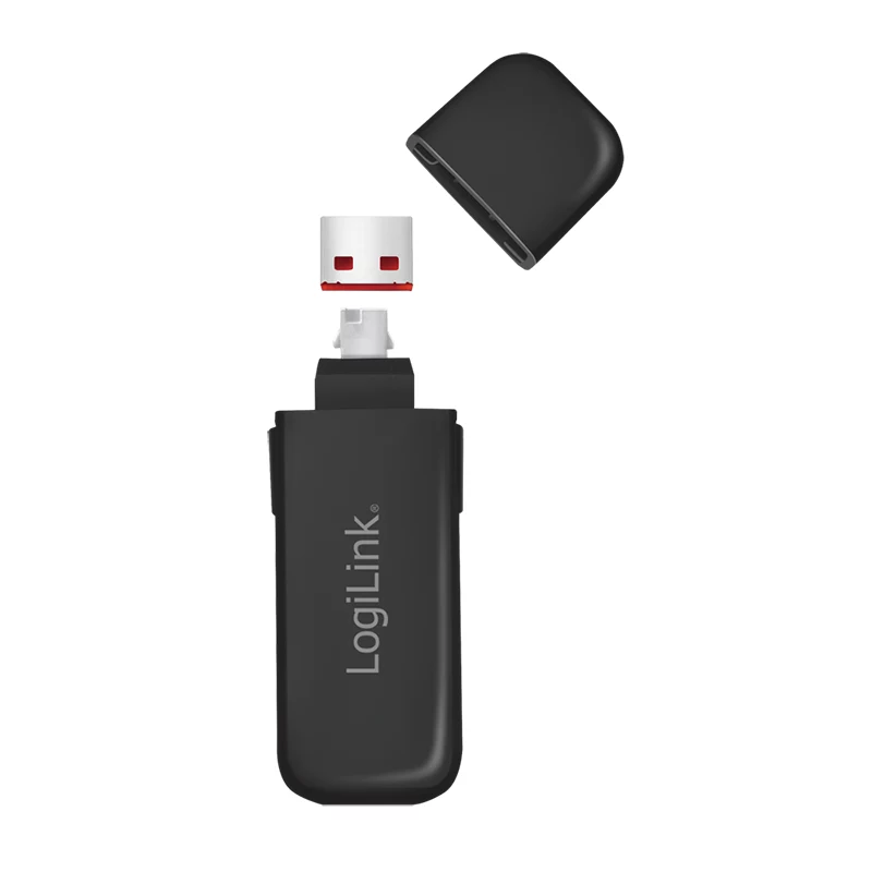 LogiLink AU0054 bloqueador de puerto USB-A con 1 llave y 4 bloqueos, versión de viaje, negro