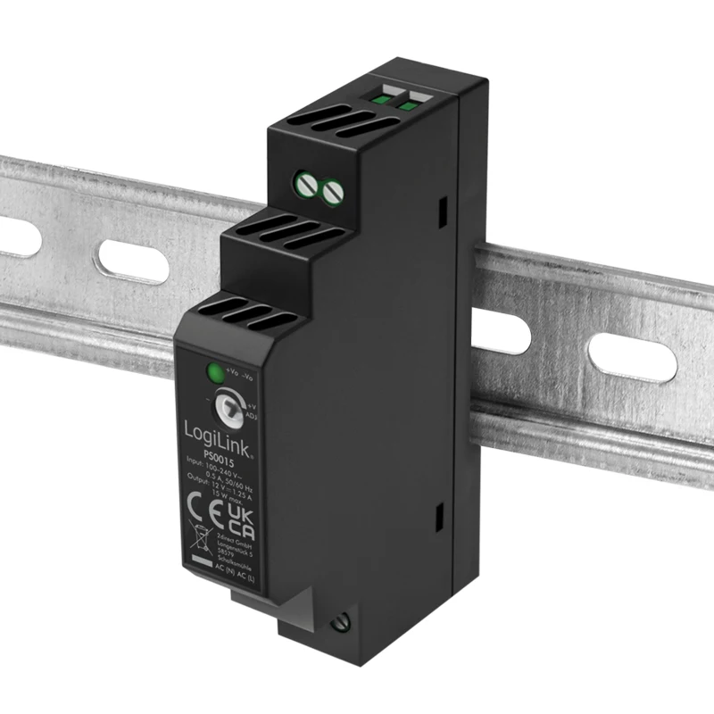LOGILINK fuente de alimentación para carril DIN 15 W / 12 V