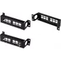 LogiLink panel de parcheo keystone de 10 inch , 12 puertos, negro RAL 9005, 1,5U, acero, no apantallado