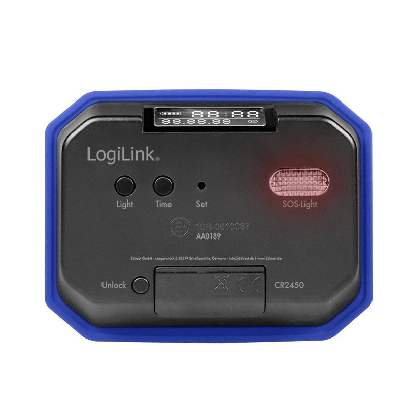 LogiLink Disco horario electrónico, certificado KBA, azul