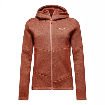 Salewa Puez Rocca PL Chaqueta con capucha mujer rojo etrusco talla S