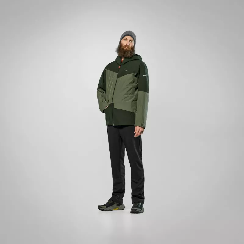 Salewa Puez GTX 2L Chaqueta hard shell hombre verde oscuro talla L