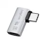 LogiLink adaptador USB4 Type-C 90°, C/M a C/H, 40 Gbit/s, 240W, 8K/60Hz, aluminio, plata