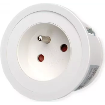 Bachmann PIX 1xUTE 2.0m AEH RAL9010 Toma de Enchufe Schuko Empotrable con Extremo Libre