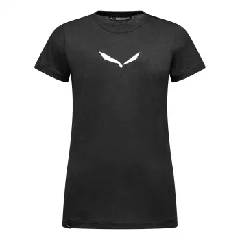 Salewa Camiseta Solid Dry para mujer Black Out Talla L