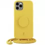 Just Elegance funda PopGrip para iPhone 11 Pro – pata de conejo amarilla