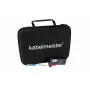 Kabelmeister caja de almacenamiento de pilas con probador integrado para AA, AAA, C, D, 9V y botón - negra