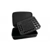 Kabelmeister caja de almacenamiento de pilas con probador integrado para AA, AAA, C, D, 9V y botón - negra