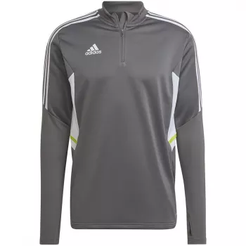 adidas Condivo 22 sudadera de entrenamiento hombre 1/2 cremallera gris/blanco HD2312