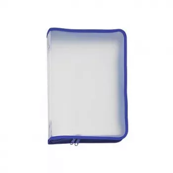 FolderSys A4 bolsa porta documentos transparente de PVC con cremallera y costuras reforzadas, resistente a las salpicaduras, apertura superior, reutilizable