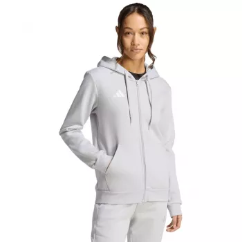 adidas Entrada 26 Sudadera con capucha y cremallera completa para mujer Gris S