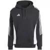 adidas Tiro 24 Sudadera con capucha para hombre Sudadera con capucha de fútbol Negro
