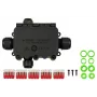 KABELMEISTER Caja de conexión de cables IP68 sin herramientas de 4 vías, Negro