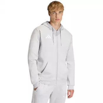 adidas Entrada 26 sudadera con capucha y cremallera completa hombre gris Six/negro talla S