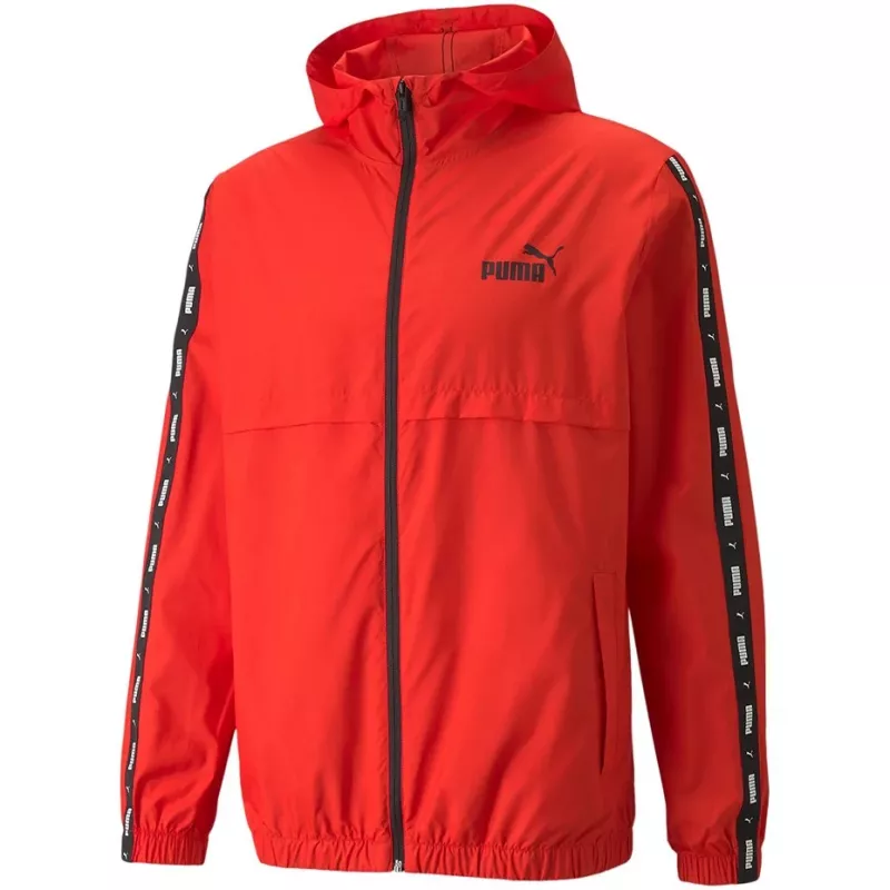 PUMA ESS+ Tape Windbreaker chaqueta hombre rojo