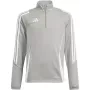 adidas Tiro 24 top de entrenamiento niños sudadera gris Four 140cm