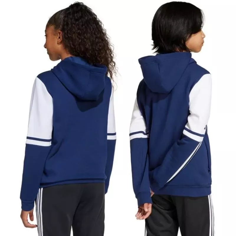 adidas Squadra 25 sudadera con capucha para niños, Navy Blue, 128 cm