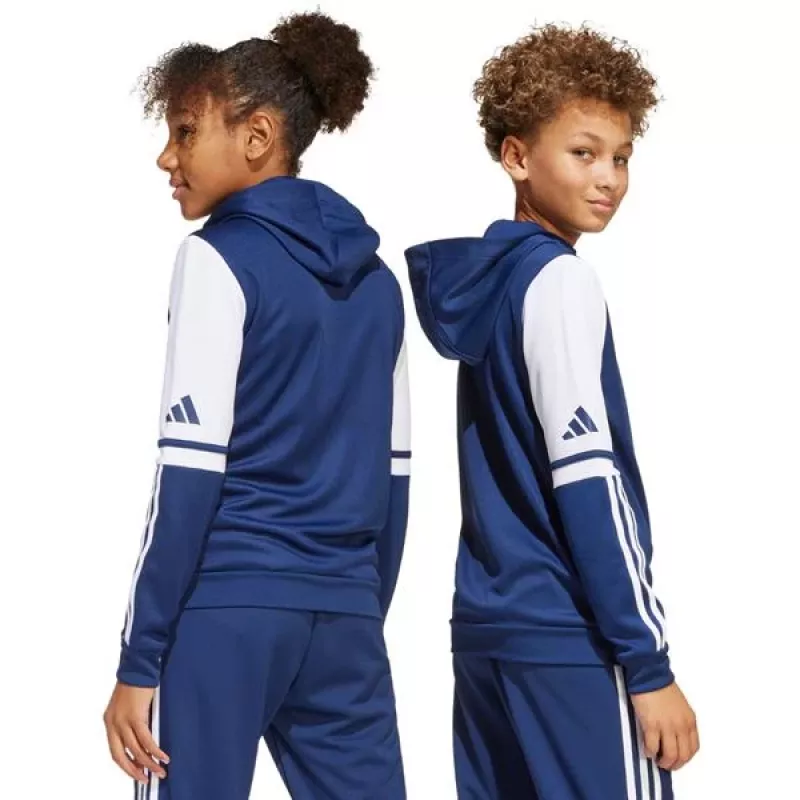 adidas Squadra 25 Sudadera con capucha para niños Navy Blau/Blanco 164cm