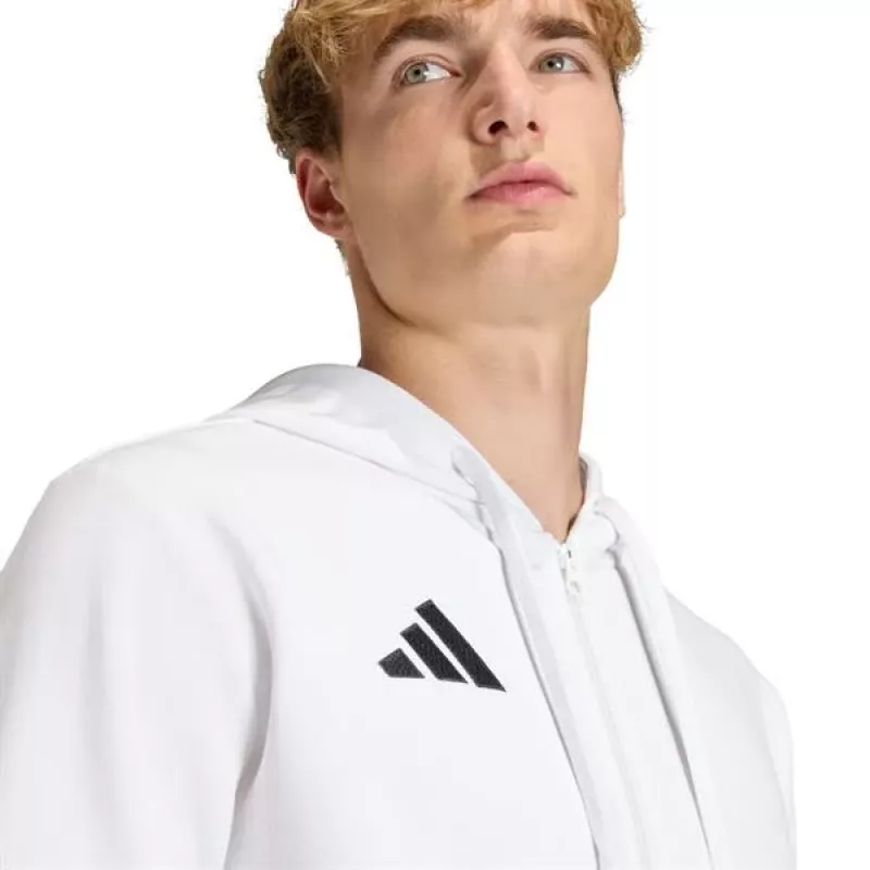 adidas Entrada 26 sudadera con capucha full zip hombre blanco 2XL