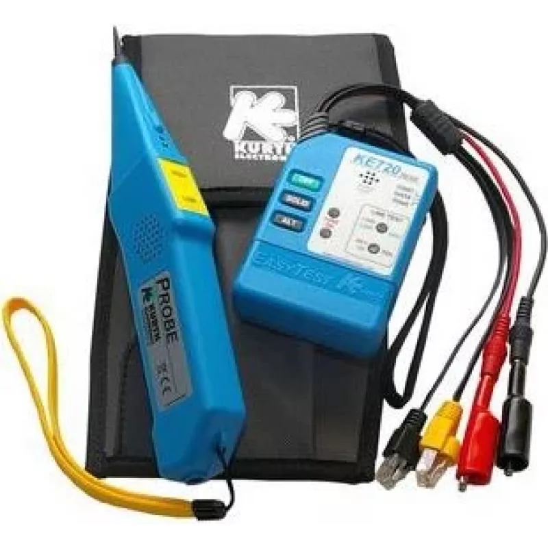 Kurth Electronic KE 701 Comprobador de cables de red con generador de tonos, RJ45/RJ11/Coax, protección 240V
