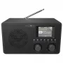 Reflexion HRA1824DAB+ Radio despertador DAB+ y FM con Bluetooth, doble alarma, carcasa de madera - Negro