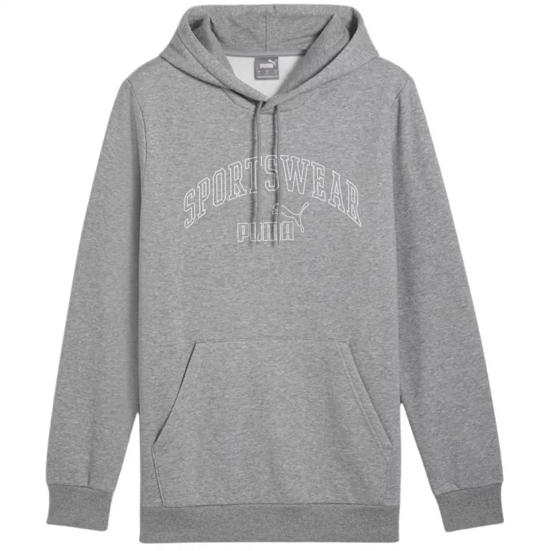 PUMA Essentials+ Logo LAB Gradient sudadera con capucha - gris medio jaspeado - hombre M