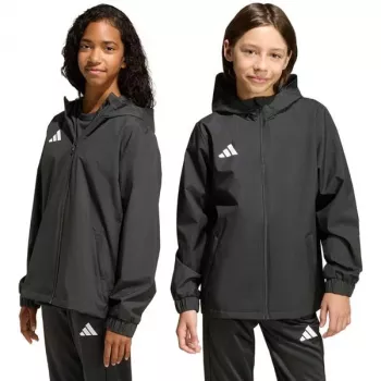 adidas Entrada 26 chaqueta para todo tipo de clima niños negro JZ9104 128cm