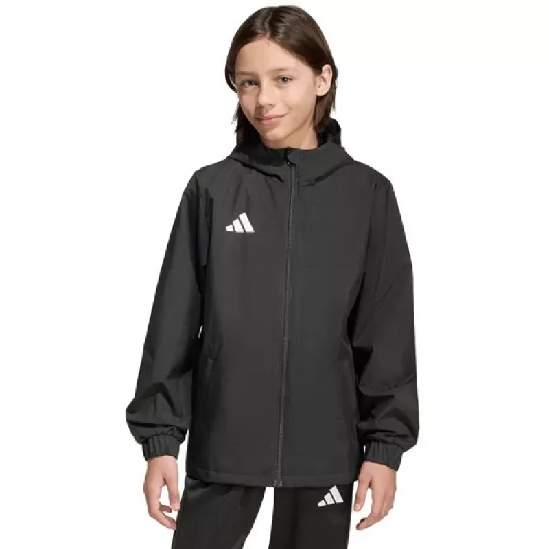 adidas Entrada 26 chaqueta para todo tipo de clima niños negro JZ9104 128cm