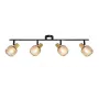 Spot Light Shadow 4XE14 negro/oro - aplique de techo/pared orientable de 4 luces